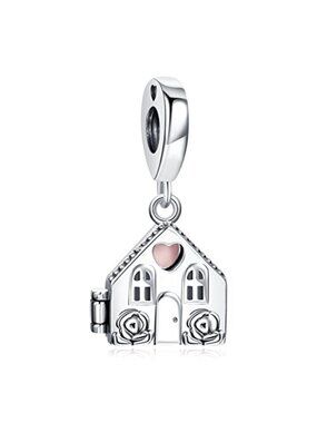 Sterling Silver European Charm Bead Bracelet Necklace Pendant Jewelry